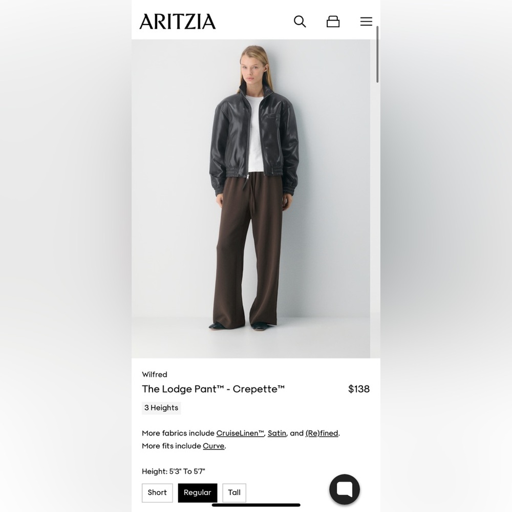 Wilfred Brown Wide-Leg Pants
